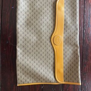 Gucci Gray and Tan Fabric Detail